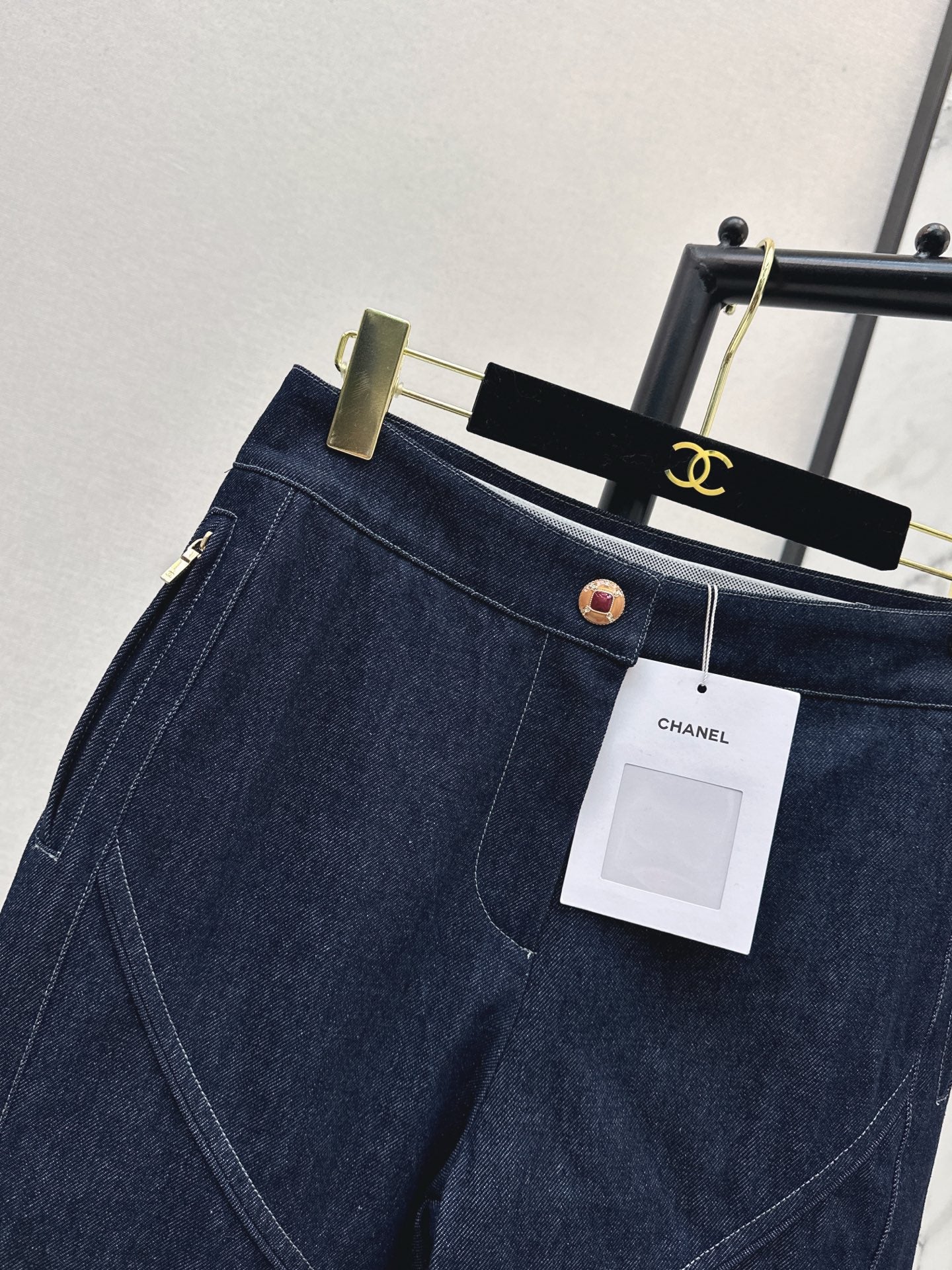 Denim cotton pants