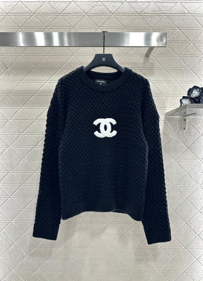 Embroidered Logo Knit Sweater