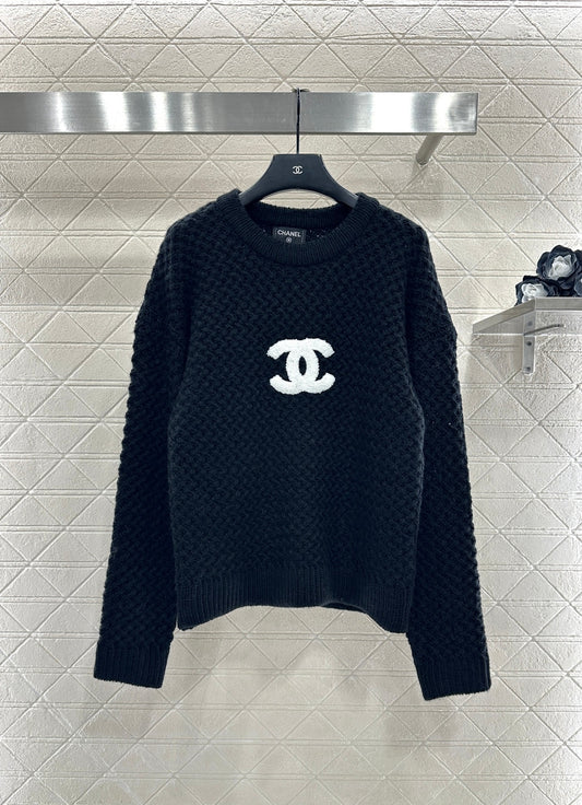 Embroidered Logo Knit Sweater