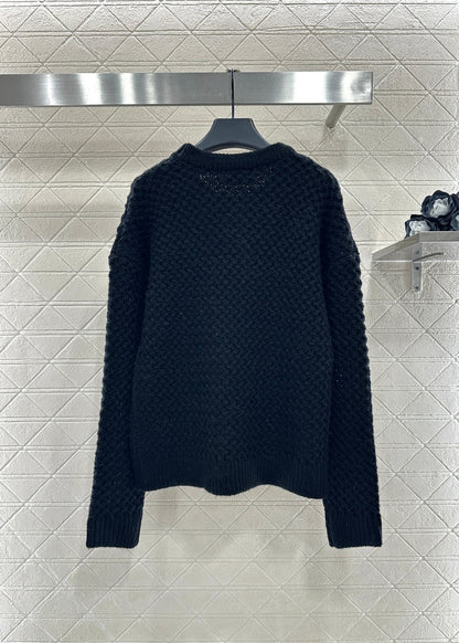 Embroidered Logo Knit Sweater