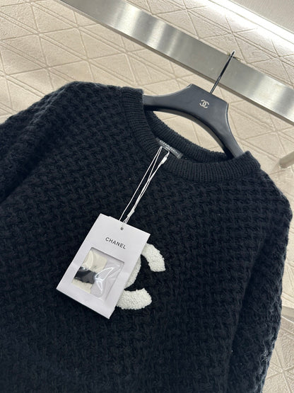 Embroidered Logo Knit Sweater