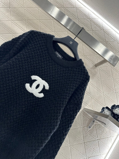 Embroidered Logo Knit Sweater