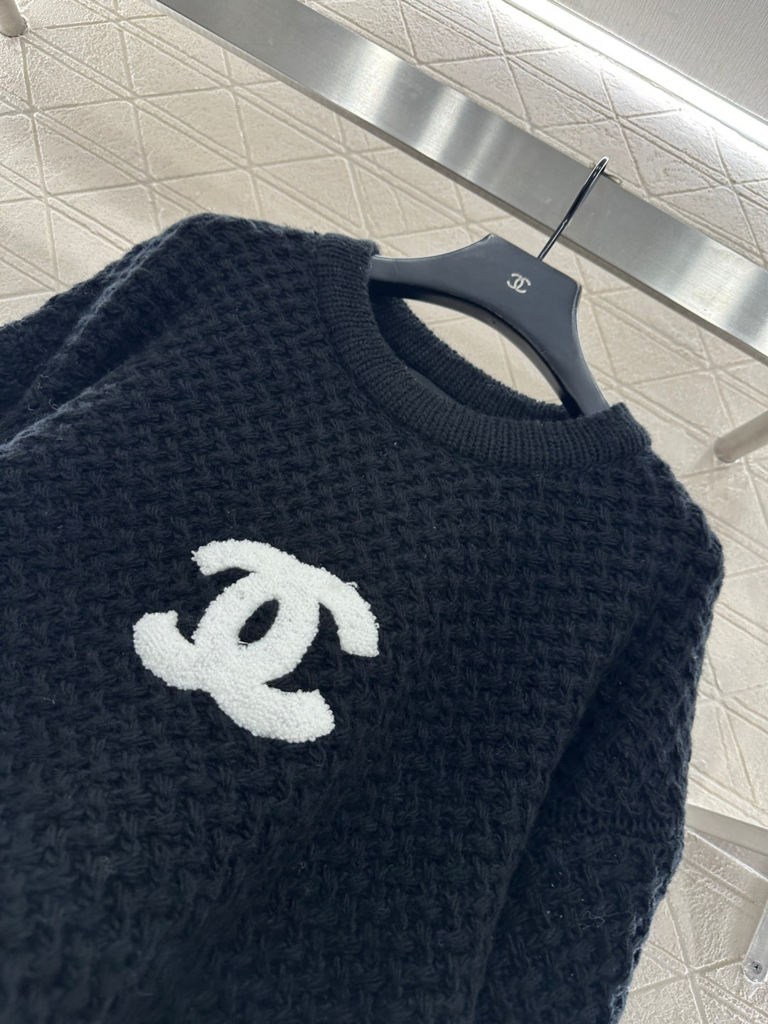 Embroidered Logo Knit Sweater