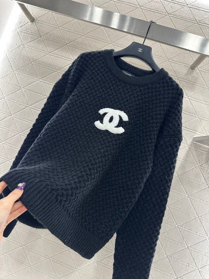 Embroidered Logo Knit Sweater