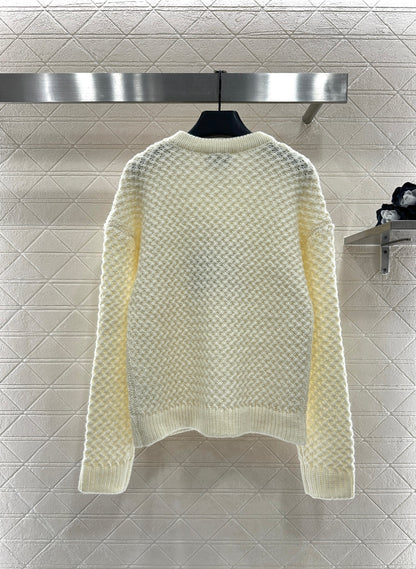 Embroidered Logo Knit Sweater