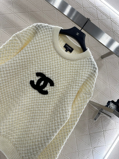 Embroidered Logo Knit Sweater
