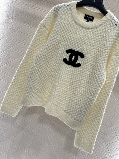 Embroidered Logo Knit Sweater