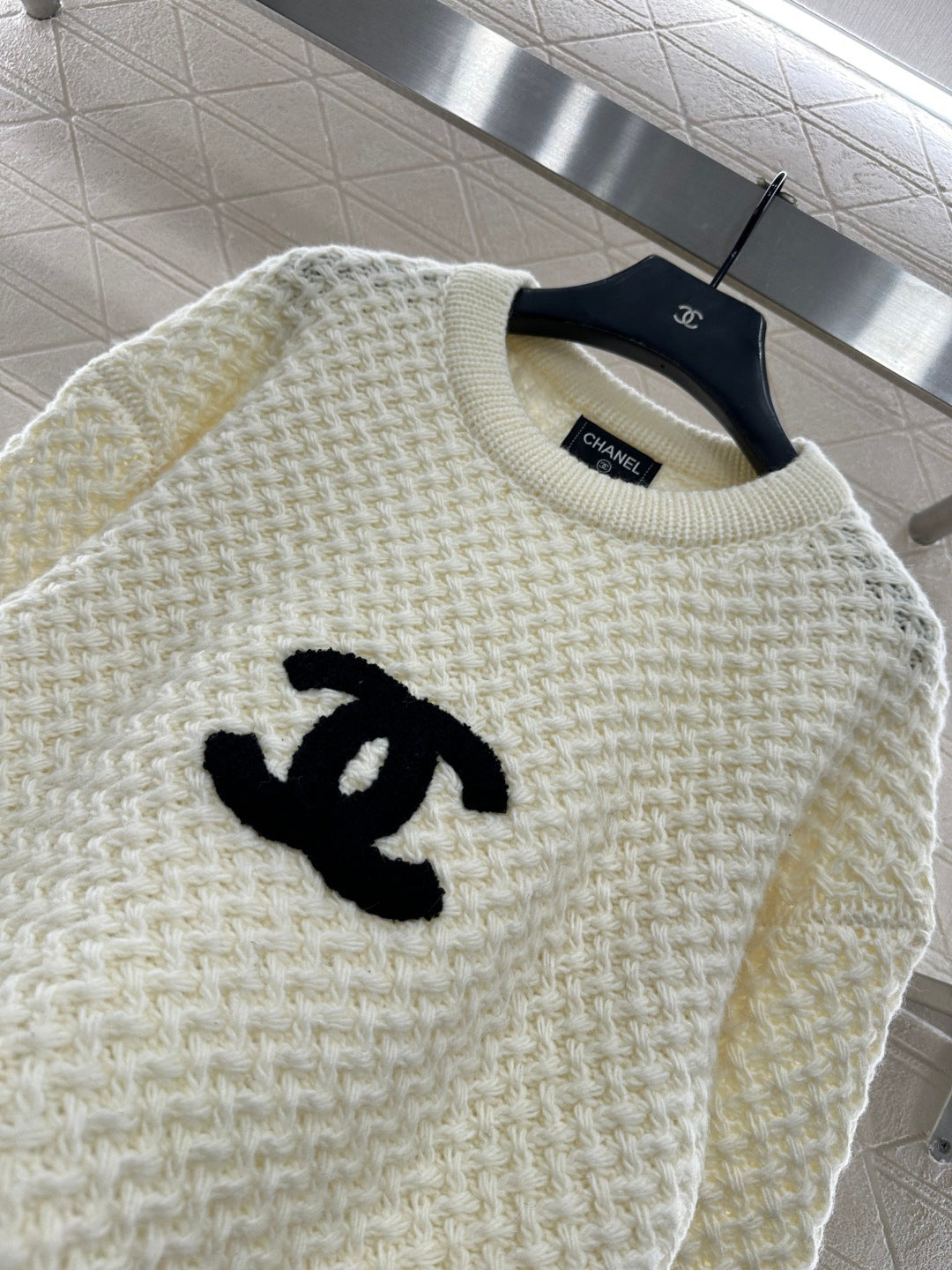 Embroidered Logo Knit Sweater