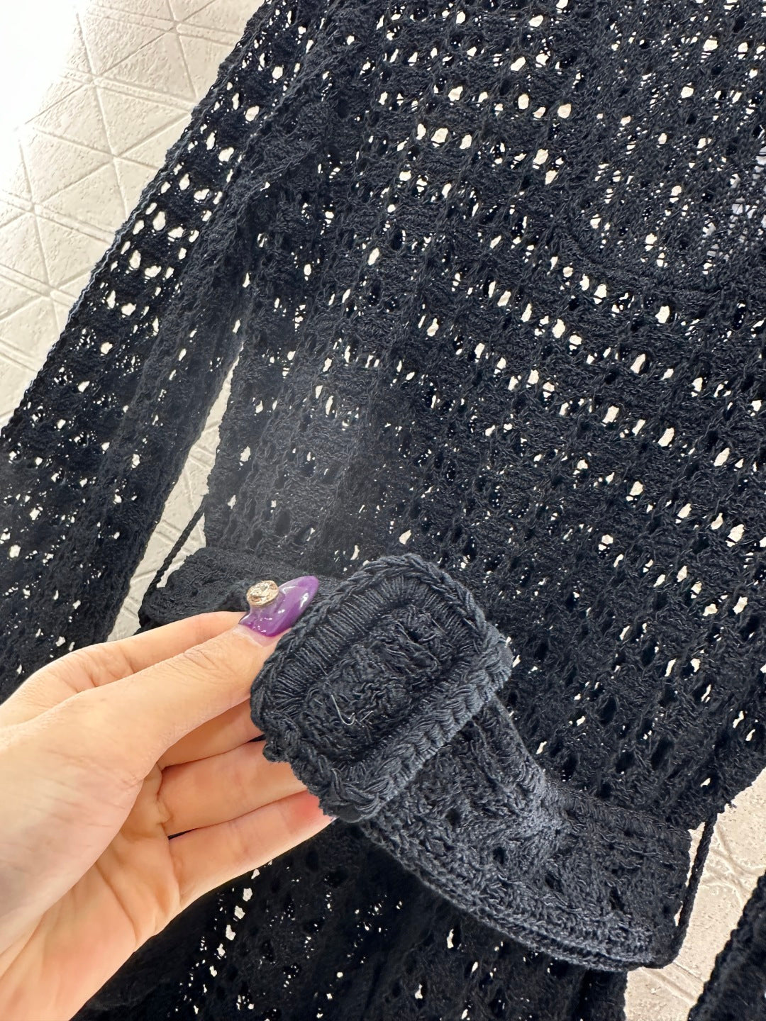 Collared Waist-Defining Sweater Cover-Up