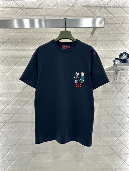 Embroidered Cartoon Logo T-shirt