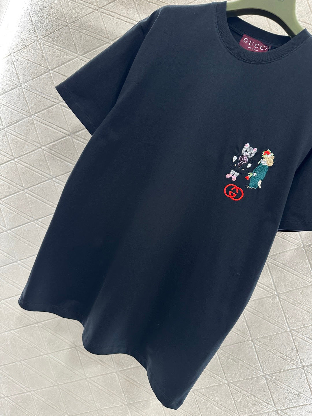 Embroidered Cartoon Logo T-shirt