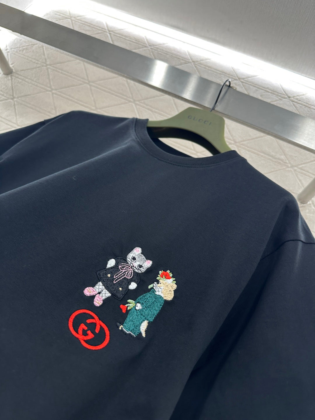 Embroidered Cartoon Logo T-shirt