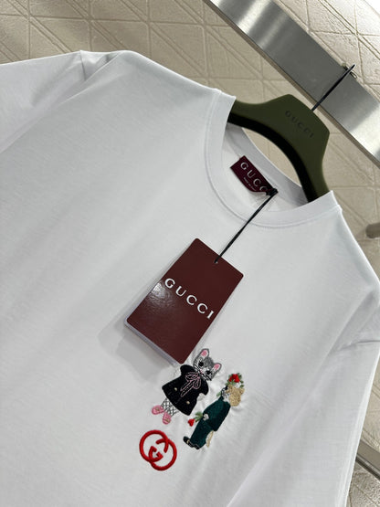 Embroidered Cartoon Logo T-shirt