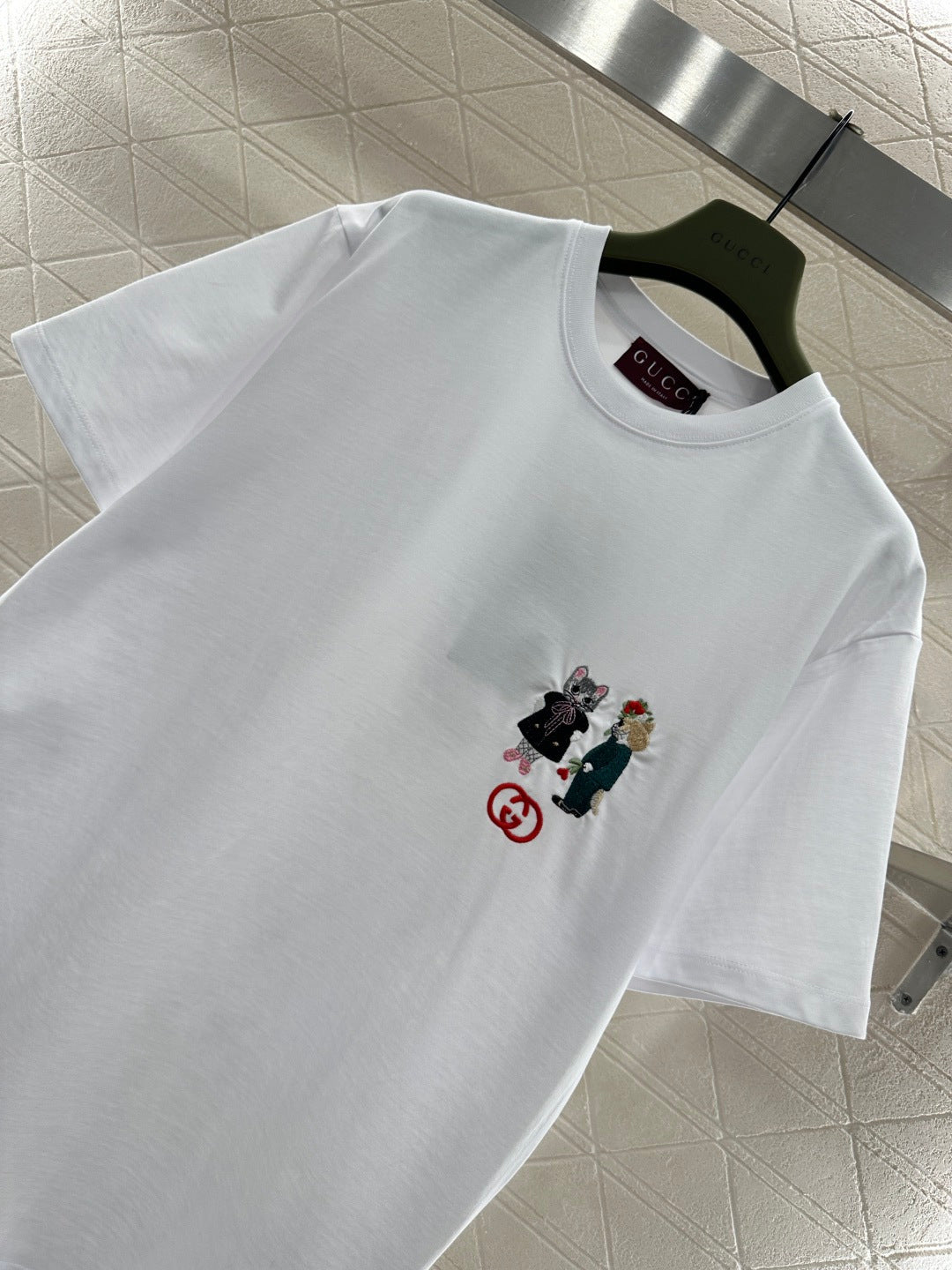 Embroidered Cartoon Logo T-shirt