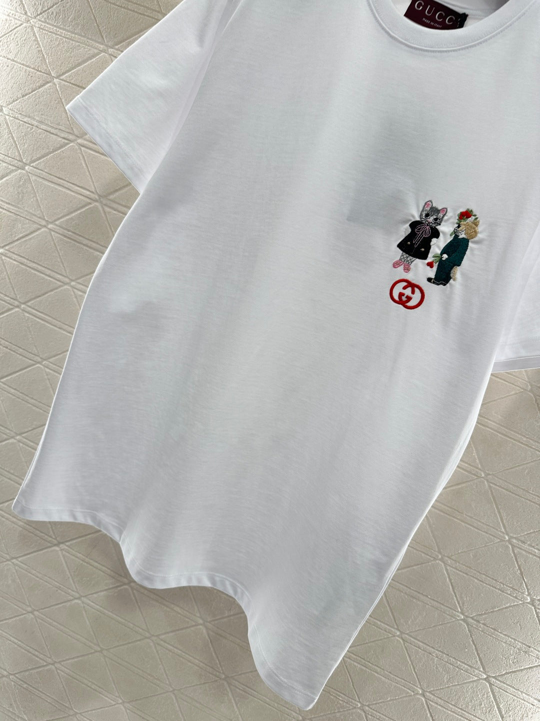 Embroidered Cartoon Logo T-shirt