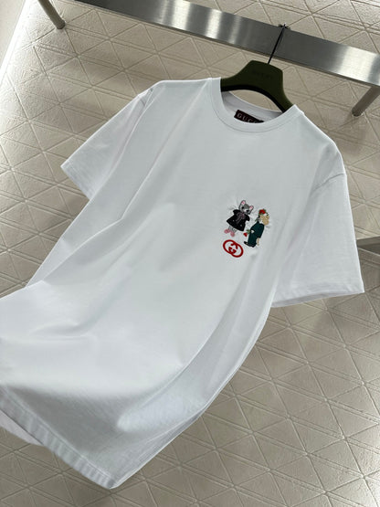 Embroidered Cartoon Logo T-shirt