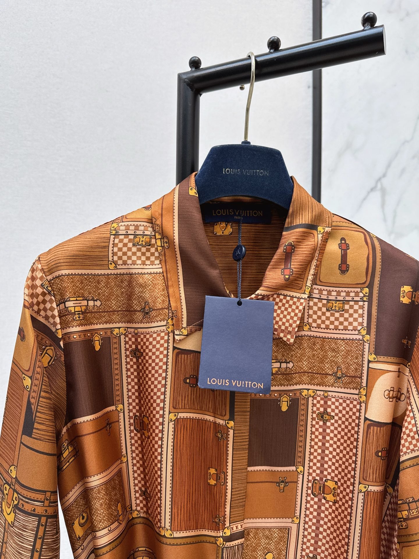 Printed Silk Shirt Dress