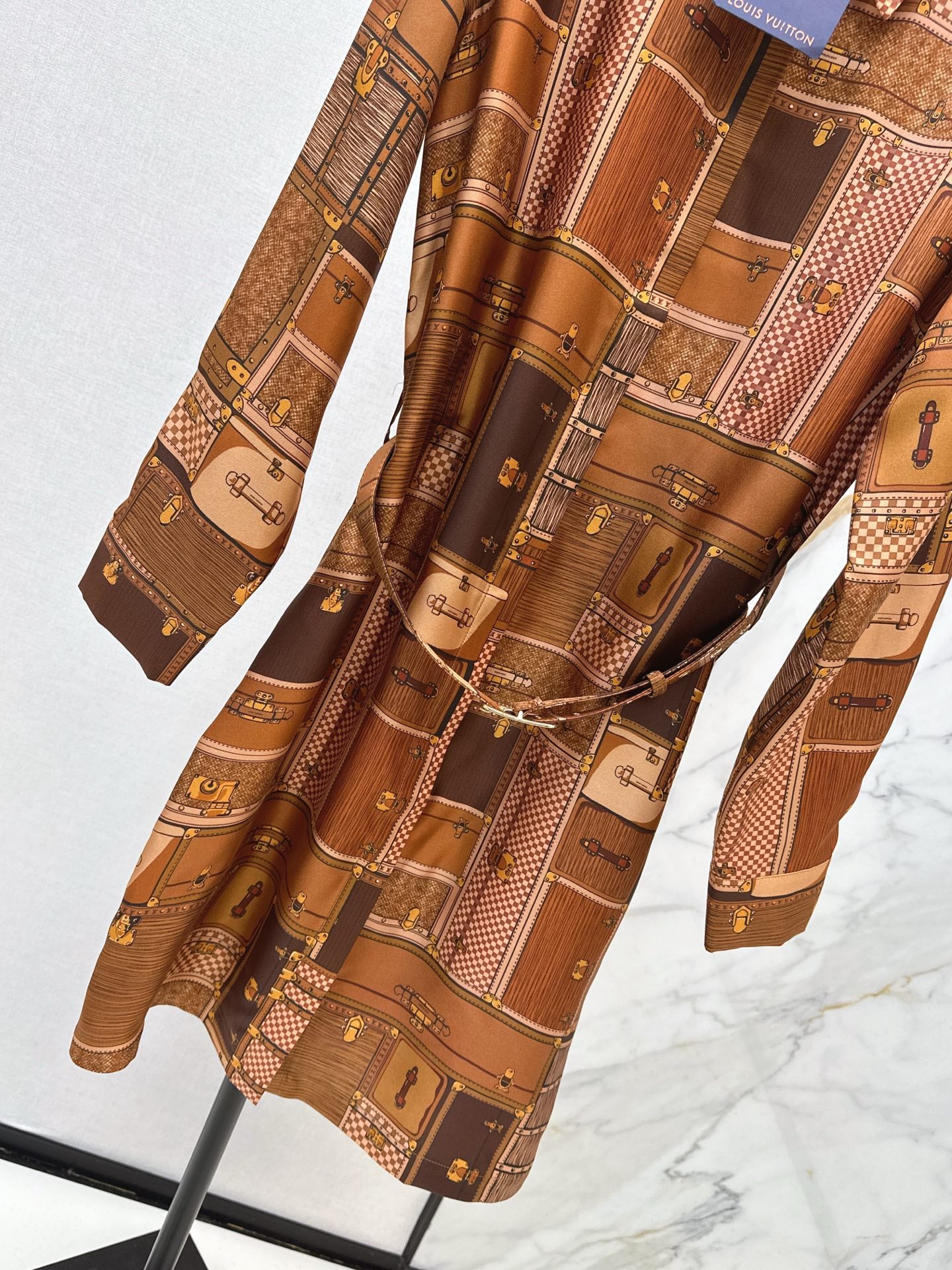 Printed Silk Shirt Dress