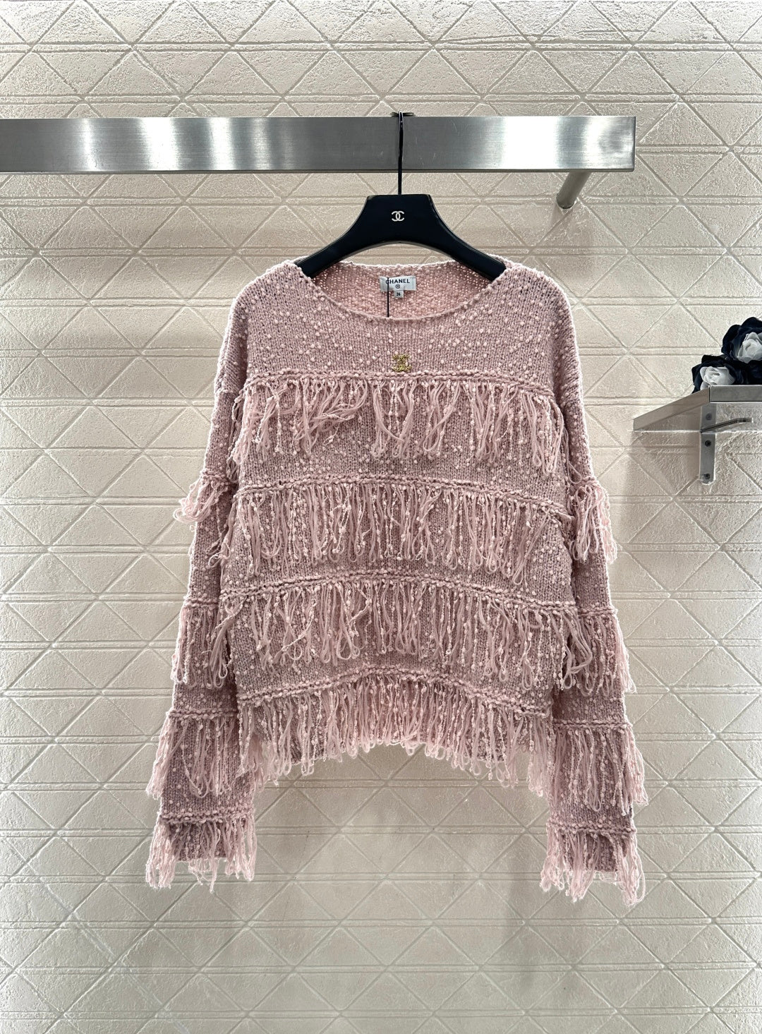 Tassel Layered Pullover Knit Sweater