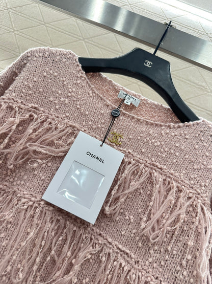 Tassel Layered Pullover Knit Sweater