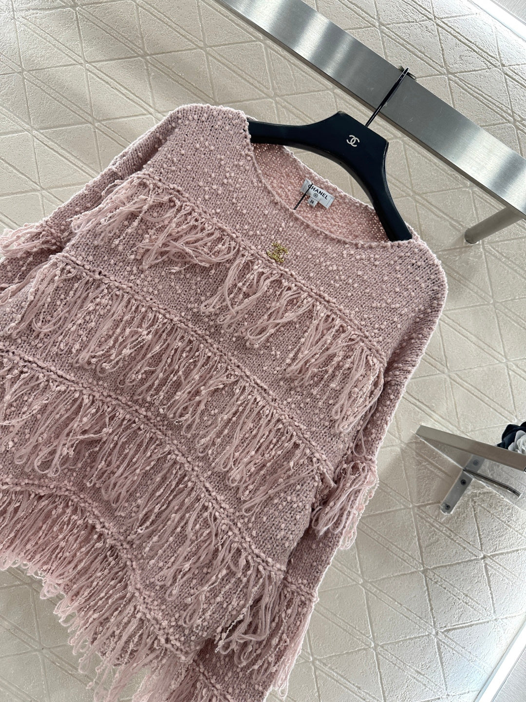 Tassel Layered Pullover Knit Sweater