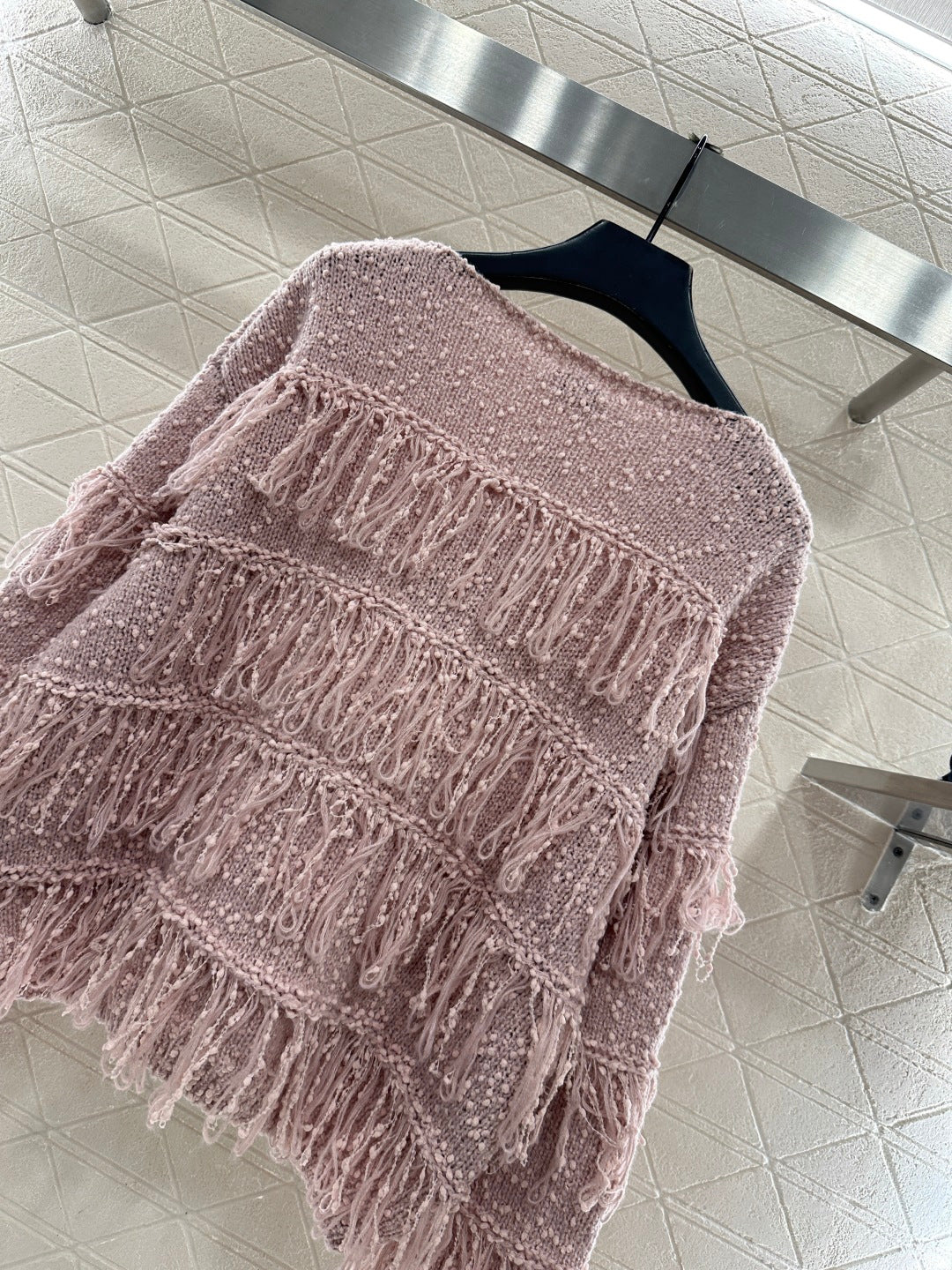 Tassel Layered Pullover Knit Sweater