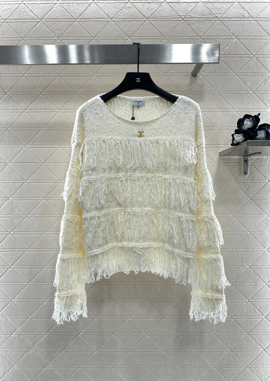 Tassel Layered Pullover Knit Sweater