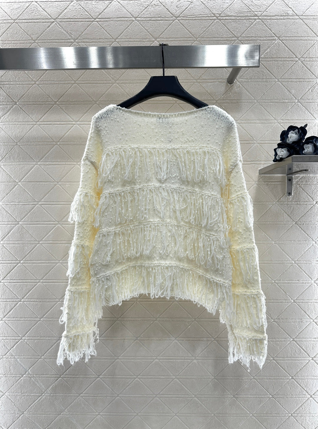Tassel Layered Pullover Knit Sweater