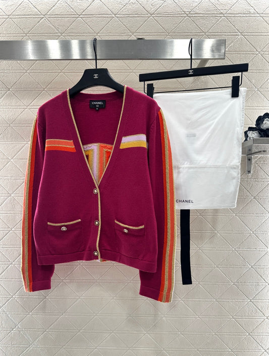 Color-Blocked Knit Cardigan