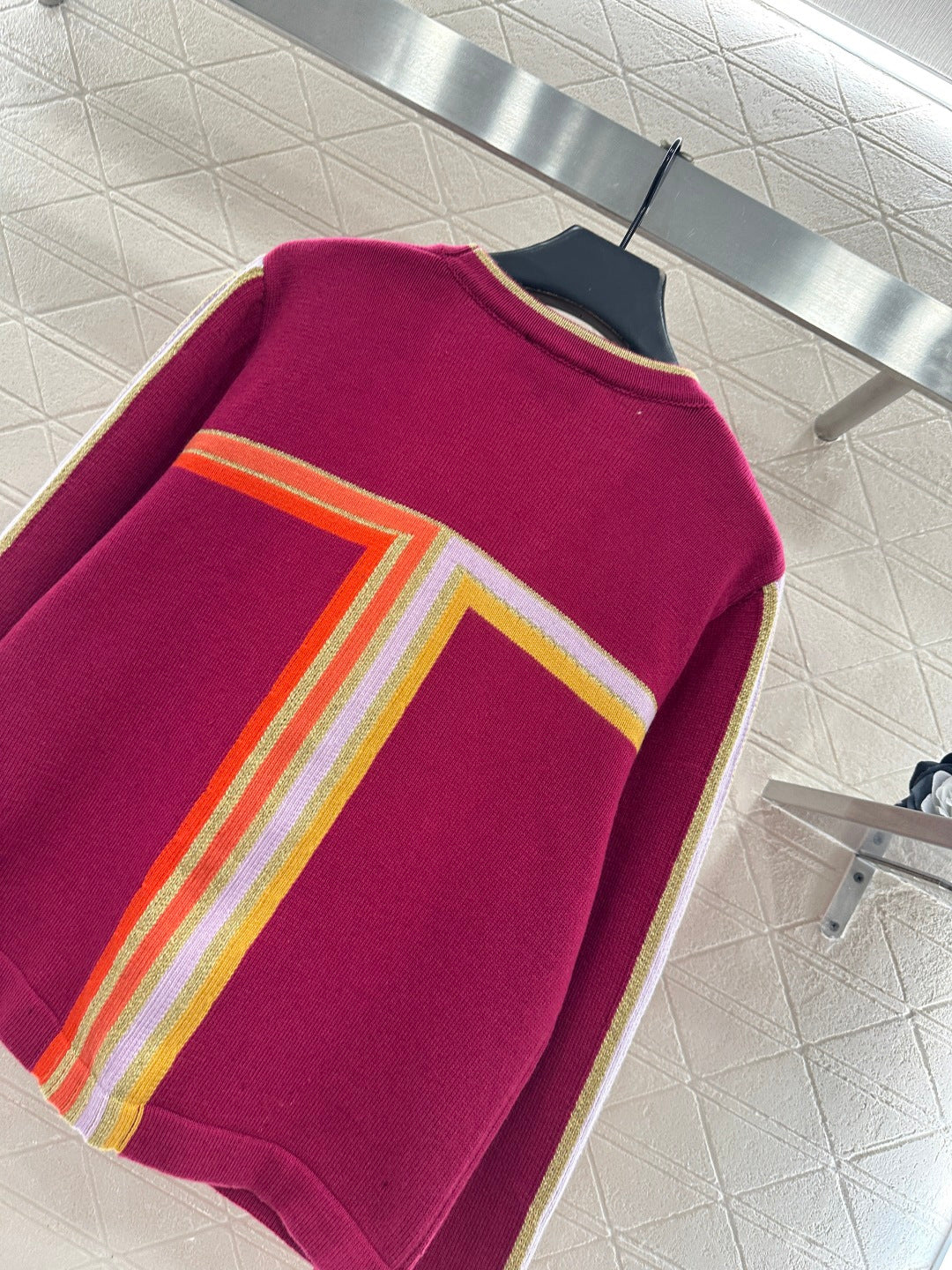 Color-Blocked Knit Cardigan