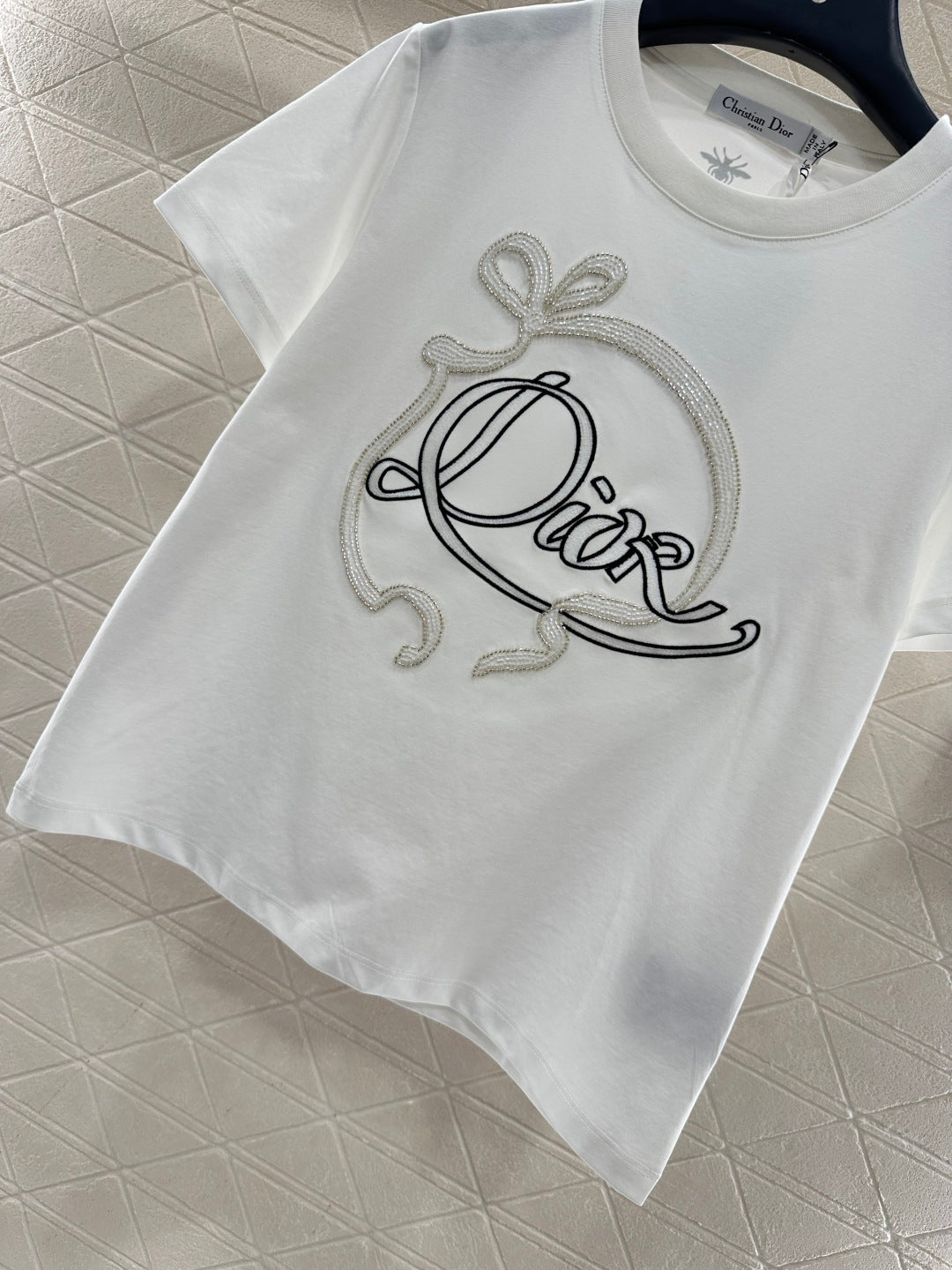 Beaded Logo Ribbon T-Shirt