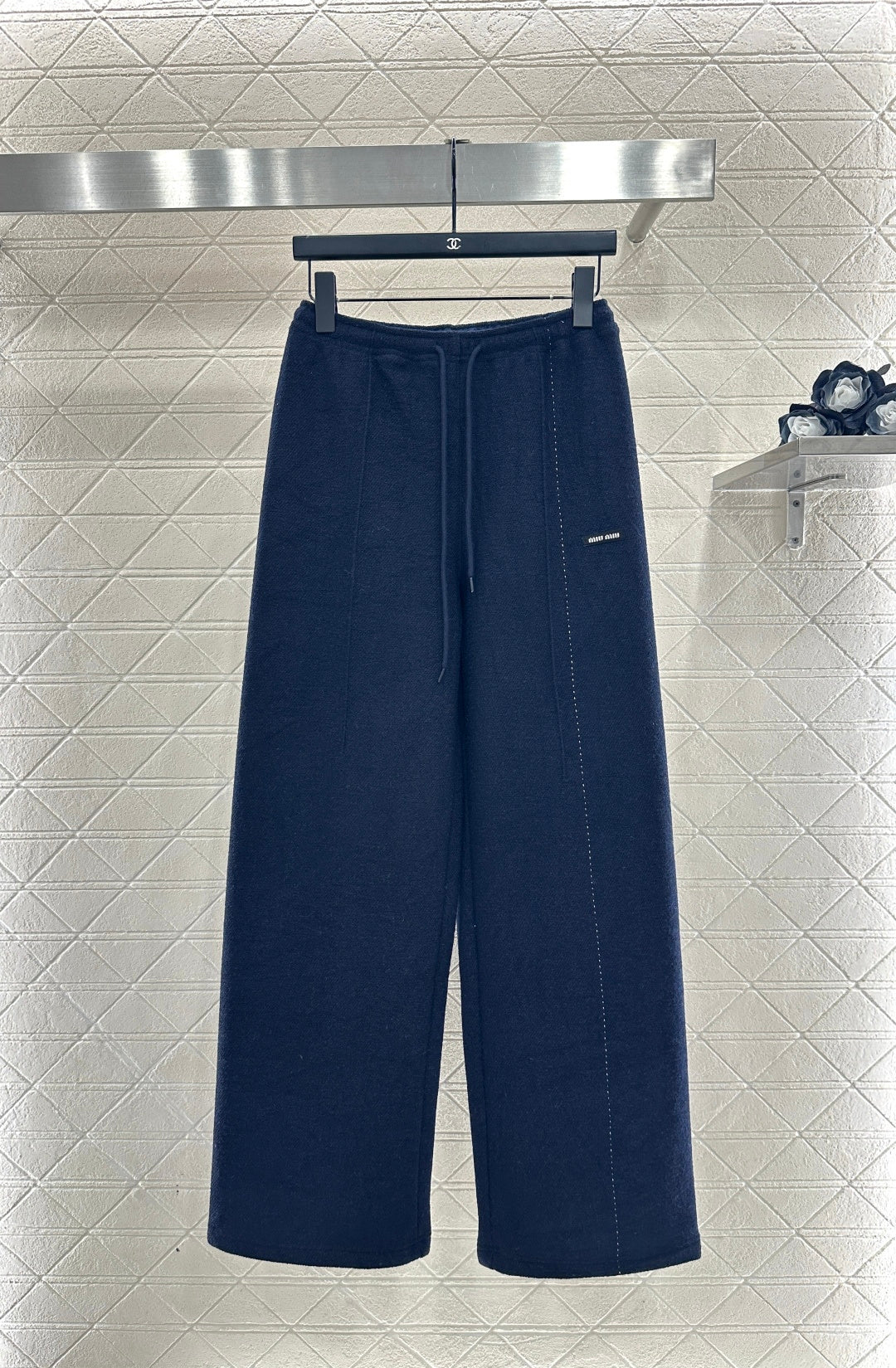Drawstring Wide-Leg Pants