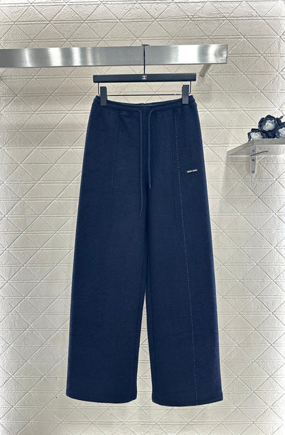 Drawstring Wide-Leg Pants