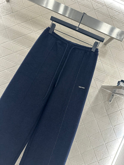 Drawstring Wide-Leg Pants