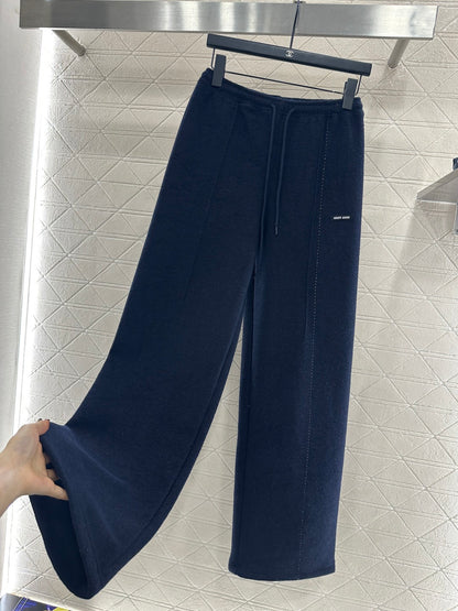 Drawstring Wide-Leg Pants