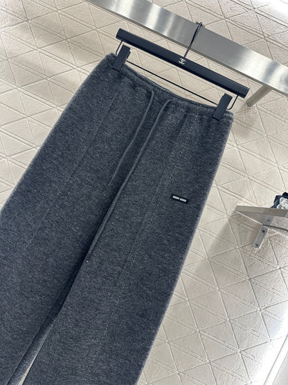 Drawstring Wide-Leg Pants