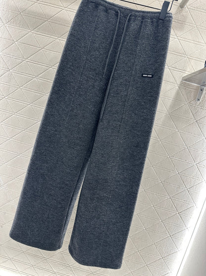 Drawstring Wide-Leg Pants