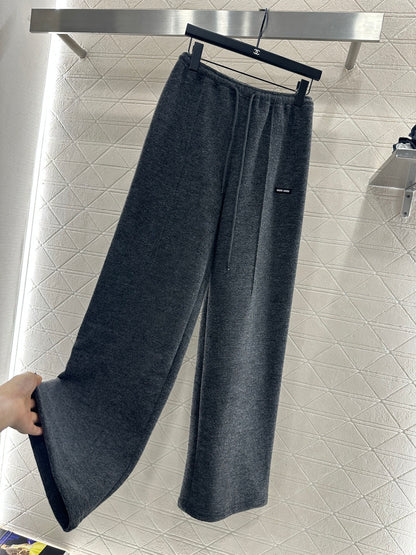 Drawstring Wide-Leg Pants