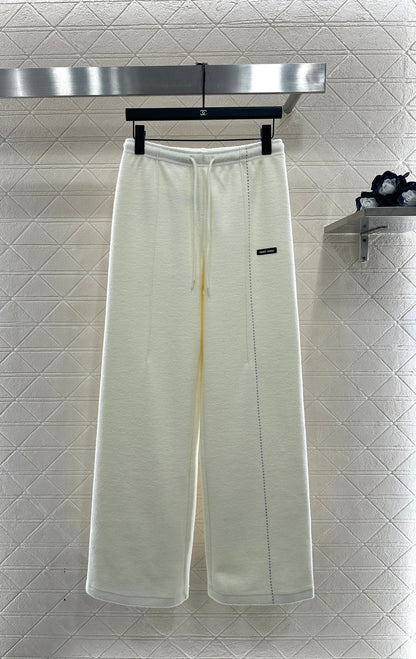 Drawstring Wide-Leg Pants