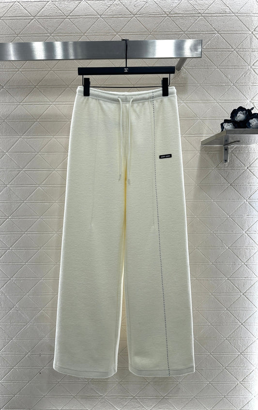 Drawstring Wide-Leg Pants