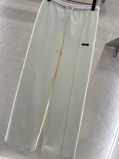 Drawstring Wide-Leg Pants