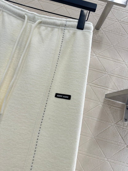 Drawstring Wide-Leg Pants