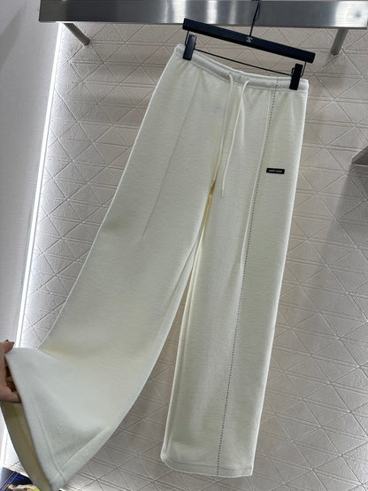 Drawstring Wide-Leg Pants