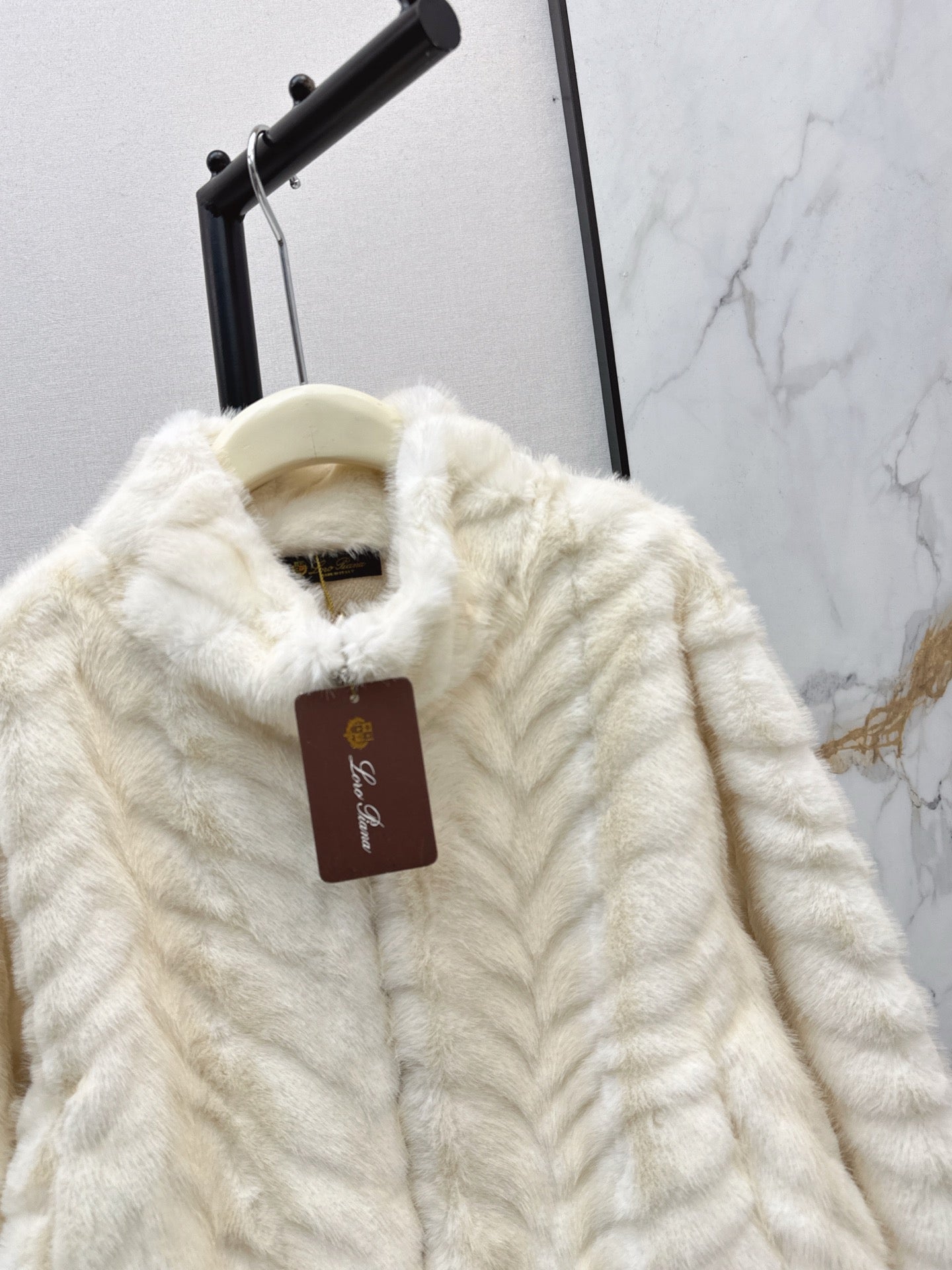 Eco-friendly Mink Cashmere Stand Collar Coat