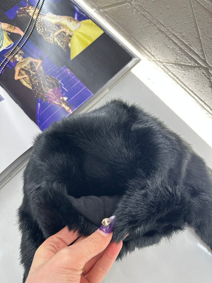 Fur Earflap Drape Lei Feng Hat