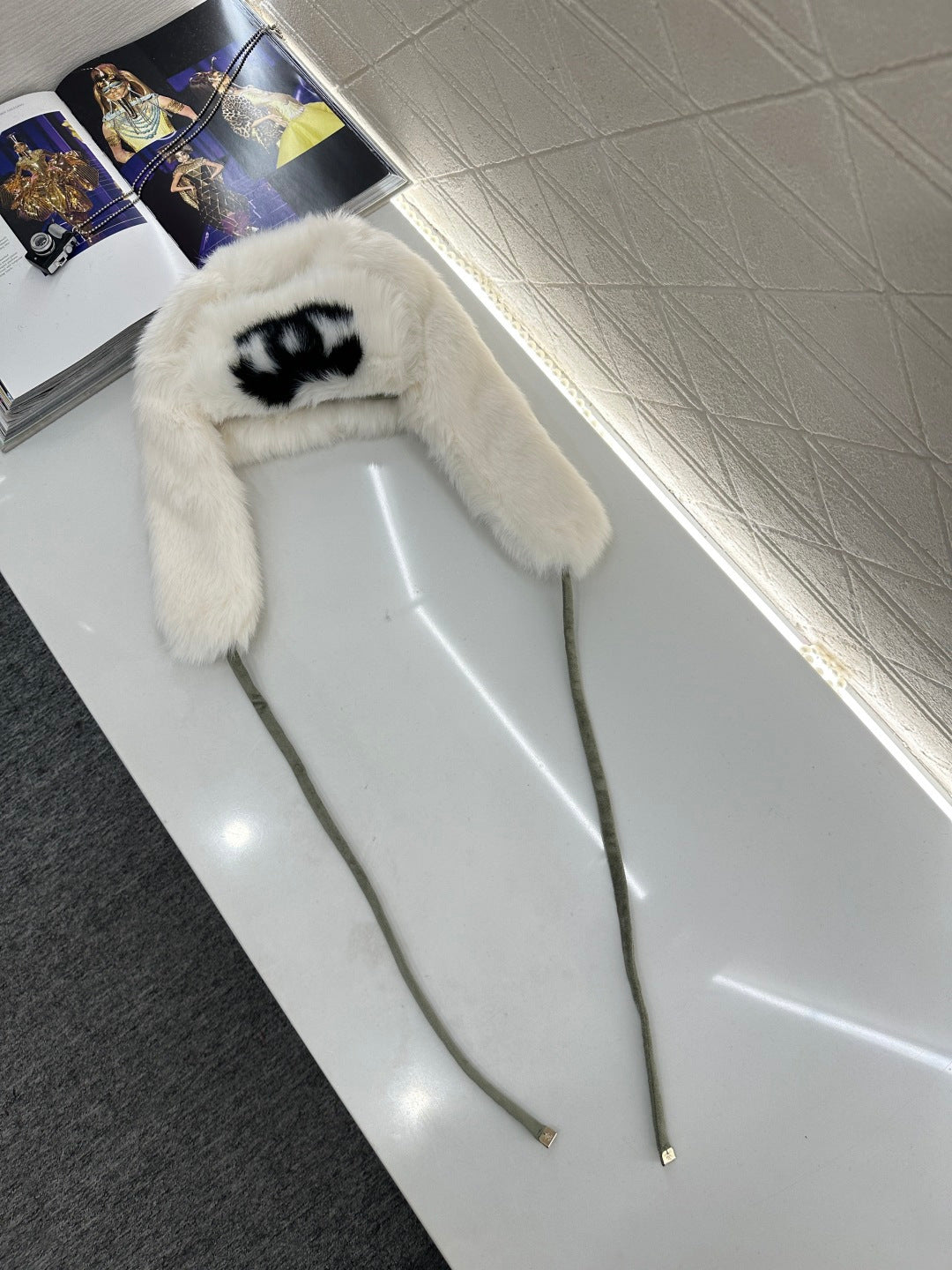Fur Earflap Drape Lei Feng Hat