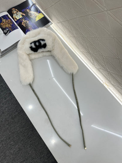 Fur Earflap Drape Lei Feng Hat