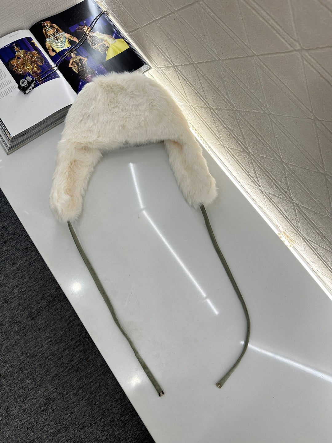 Fur Earflap Drape Lei Feng Hat