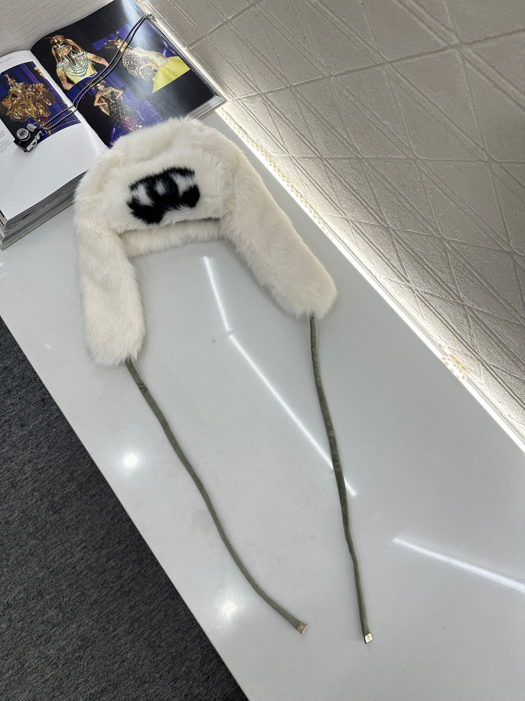 Fur Earflap Drape Lei Feng Hat