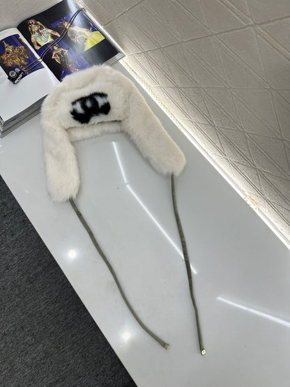 Fur Earflap Drape Lei Feng Hat